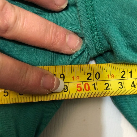 Karen Kane size XL aqua green top cold shoulder teal green shirred sides - Picture 9 of 15